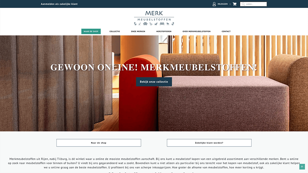 merk-meubelstoffen Website maatwerk voorbeeld