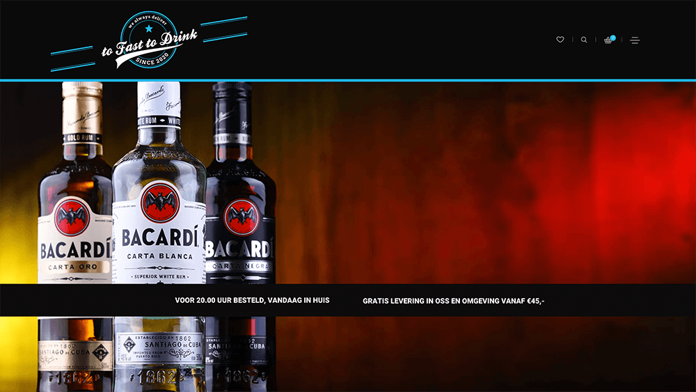 to-fast-to-drink Website premium voorbeeld